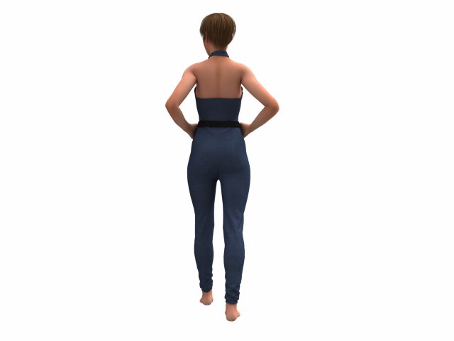 3d realistic female with clothing jumpsuit 3D Model in Woman 3DExport