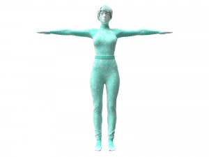 3d realistic female with clothing jumpsuit 3D Model