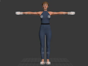 3d realistic female with clothing jumpsuit 3D Model
