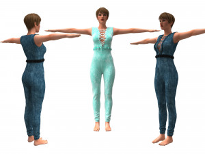 3d realistic womans with clothing design 3D Model