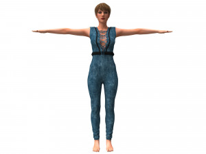 3d realistic womans with clothing design Modello 3D
