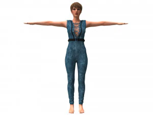 3d realistic womans with clothing design 3D Model