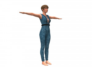 3d realistic womans with clothing design Modello 3D
