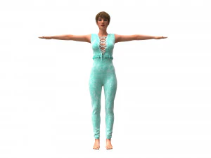 3d realistic womans with clothing design 3D Model