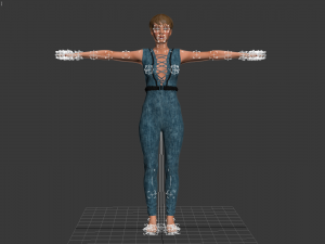 3d realistic womans with clothing design Modello 3D
