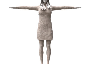 realistic female with clothing design 3 3D Model