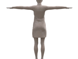 realistic female with clothing design 3 3D Model