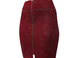 3d realistic leather skirt 3D Model