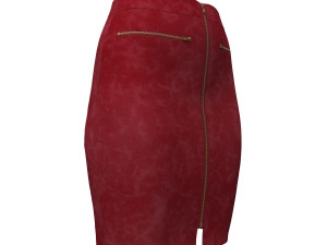 3d realistic leather skirt 3D Model