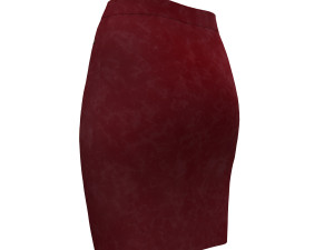 3d realistic leather skirt 3D Model