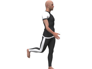 3d realistic man with clothing sport Modelo 3D
