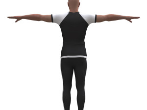 3d realistic man with clothing sport Modelo 3D