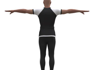 3d realistic man with clothing sport 3D Model