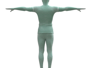 3d realistic man with clothing sport Modelo 3D