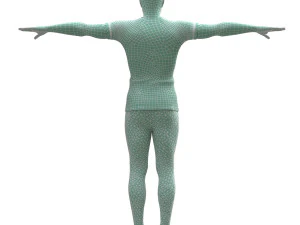 3d realistic man with clothing sport 3D Model