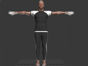 3d realistic man with clothing sport Modelo 3D