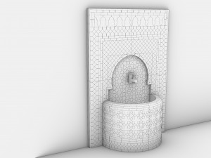 traditional fountain arabic Model 3D