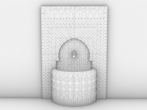 traditional fountain arabic Model 3D