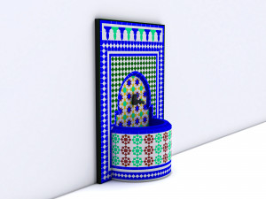 traditional fountain arabic Model 3D