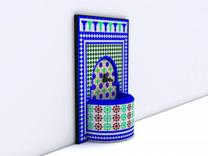 traditional fountain arabic 3D Model