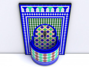 traditional fountain arabic Model 3D
