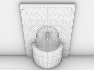 traditional fountain arabic Model 3D
