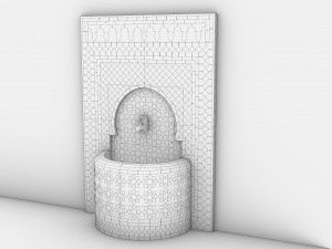 traditional fountain arabic Model 3D