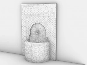 traditional fountain arabic 3D Model