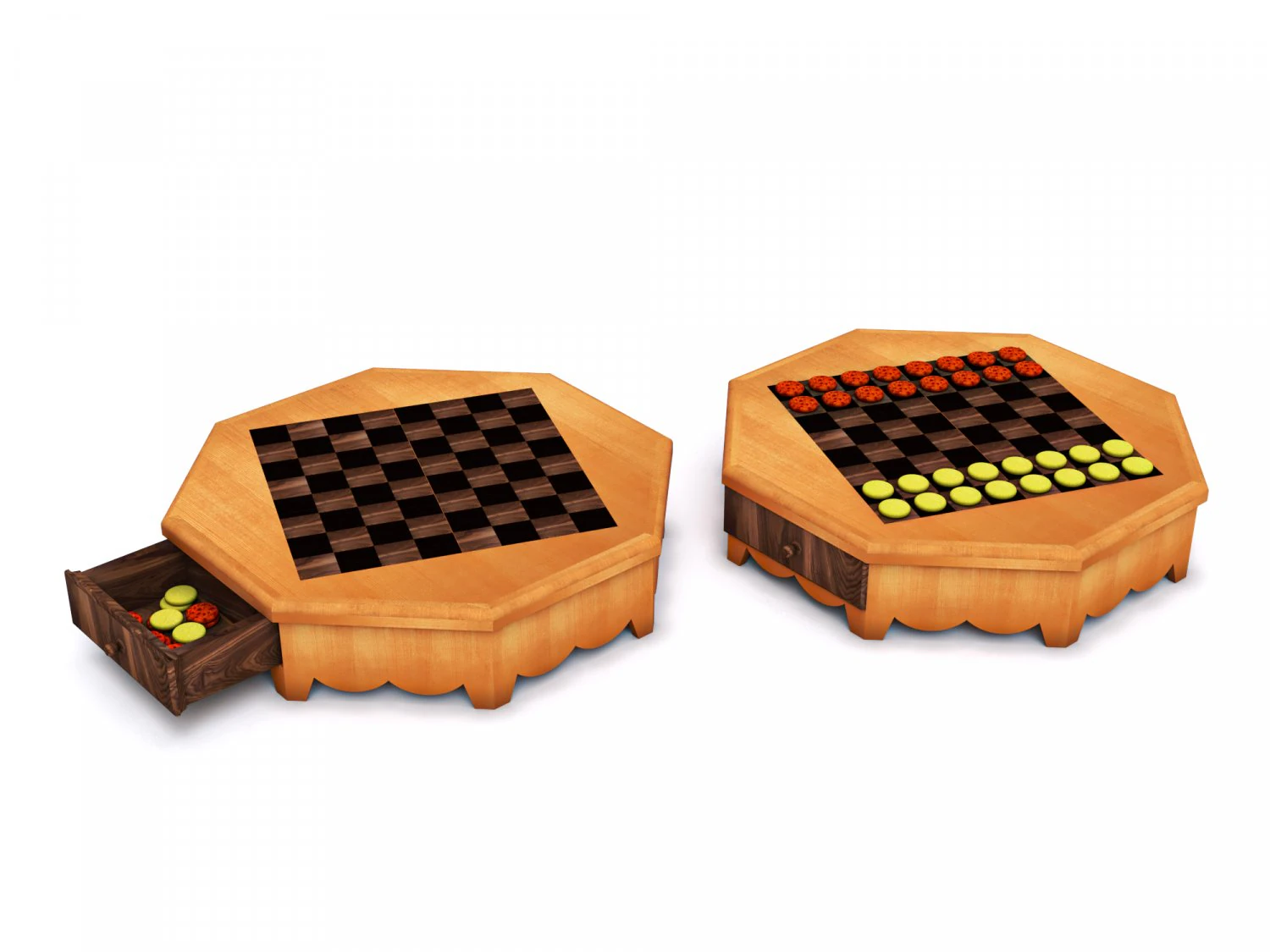 chess table 3D Model .c4d .max .obj .3ds .fbx .stl .blend 