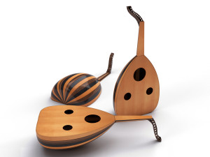 moroccan lute traditional music culture Modello 3D