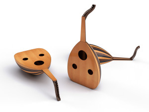 moroccan lute traditional music culture Modello 3D