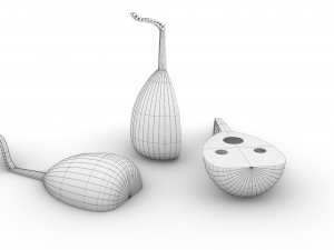 moroccan lute traditional music culture Modello 3D