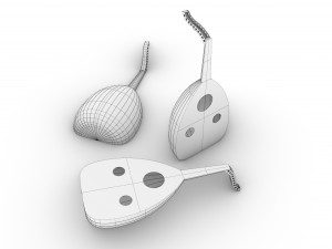 moroccan lute traditional music culture Modello 3D