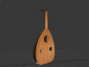 moroccan lute traditional music culture Modello 3D