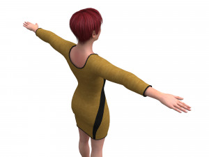 3d realistic woman with clothing driss Model 3D
