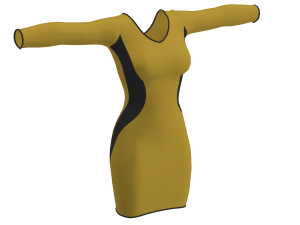 3d realistic woman with clothing driss Model 3D