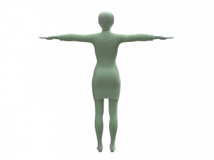 3d realistic woman with clothing driss Model 3D