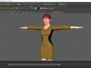 3d realistic woman with clothing driss Model 3D