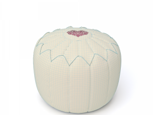moroccan leather pouf 3D Модель