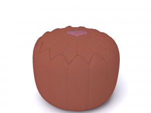 moroccan leather pouf 3D Модель