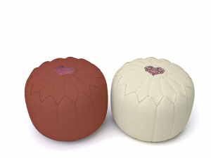 moroccan leather pouf 3D Модель