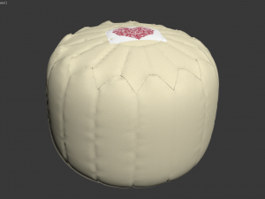 moroccan leather pouf 3D Модель