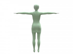 3d realistic female character with clothing dress Model 3D