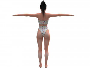 women swimsuit louis vuitton 1 Model 3D