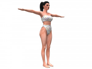 women swimsuit louis vuitton 1 Model 3D