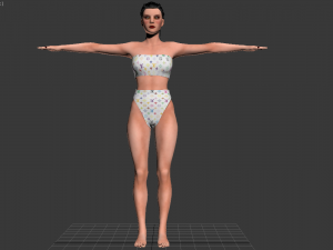 women swimsuit louis vuitton 1 Model 3D