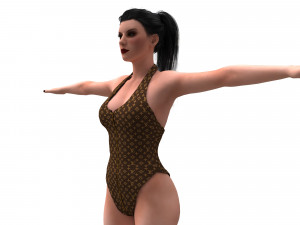 women swimsuit louis vuitton 3D Model