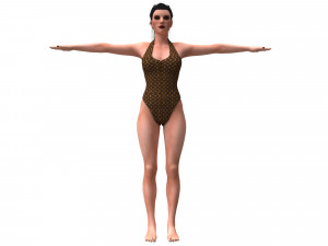 women swimsuit louis vuitton Modelo 3D