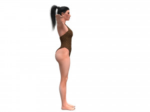 women swimsuit louis vuitton Modelo 3D