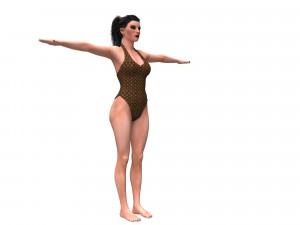 women swimsuit louis vuitton Modelo 3D